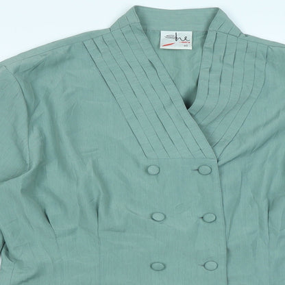 SHE Womens Green   Basic Blouse Size 12