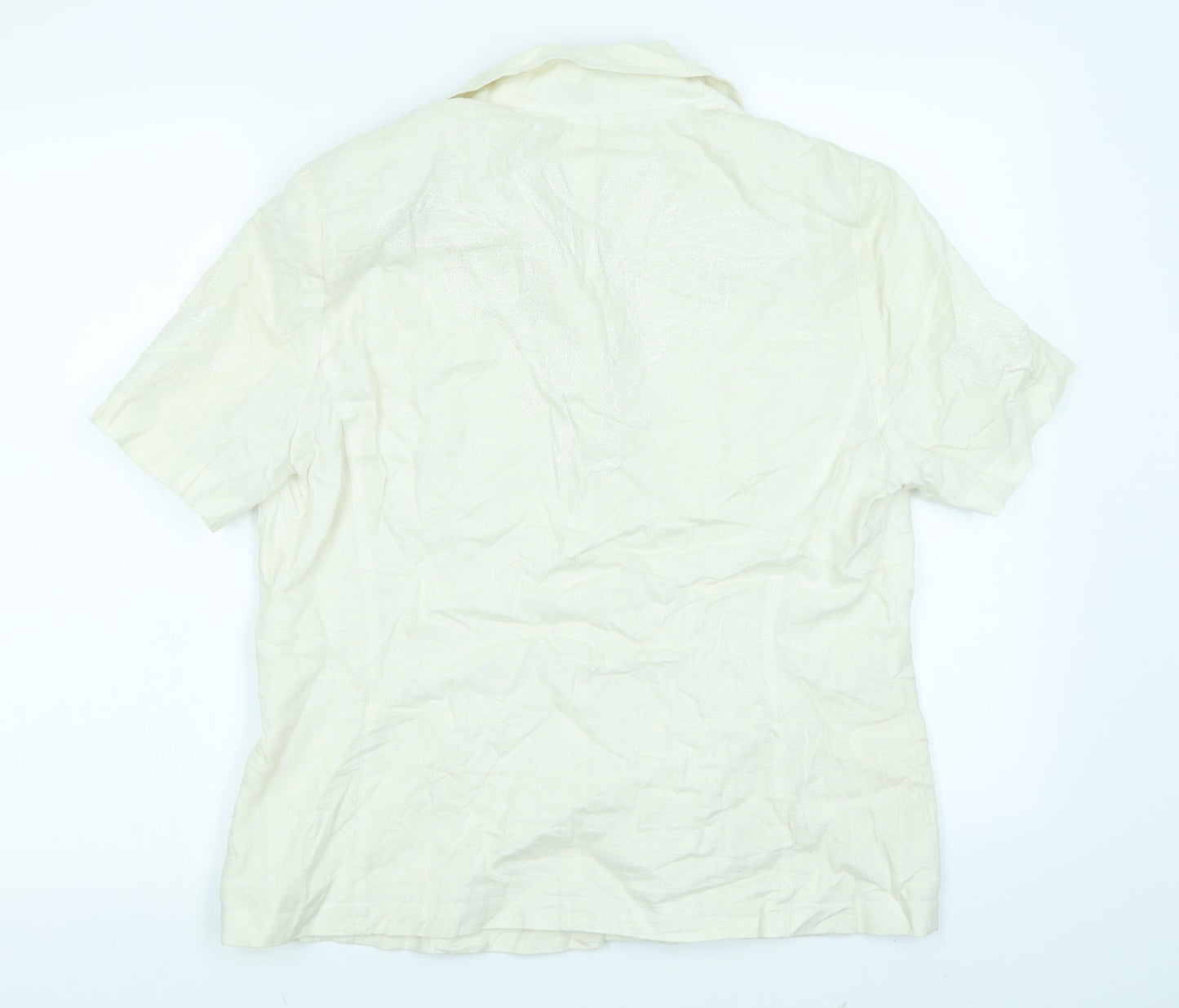 Womens UK Size 16 LUCIA Ivory Basic Button-Up