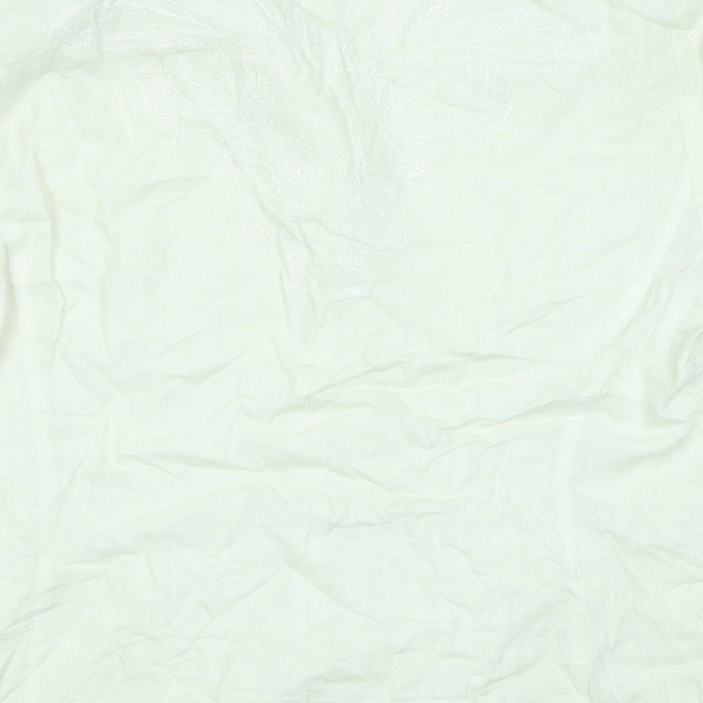 Womens UK Size 16 LUCIA Ivory Basic Button-Up