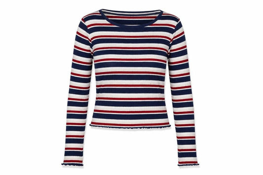 Womens UK Size XS Divided Blue Cropped T-Shirt