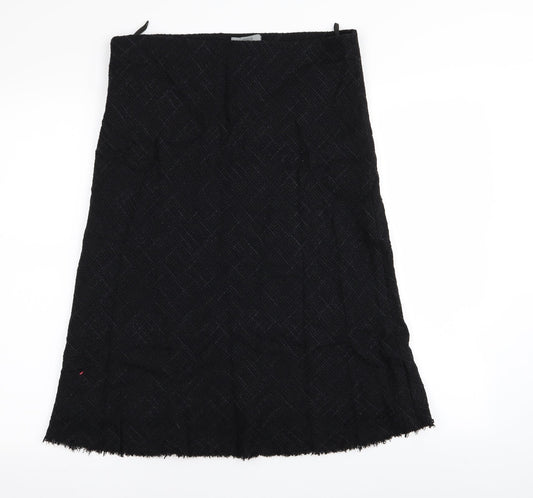 M&S Womens Black   A-Line Skirt Size 12