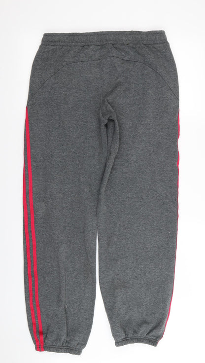 Lonsdale Womens Grey Striped  Jogger Trousers Size 28 in L30 in