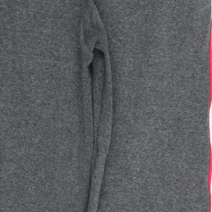 Lonsdale Womens Grey Striped  Jogger Trousers Size 28 in L30 in