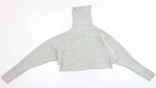 New Look Womens Grey   Pullover Jumper Size S  - crop