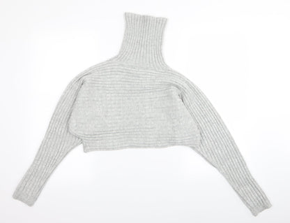 New Look Womens Grey   Pullover Jumper Size S  - crop
