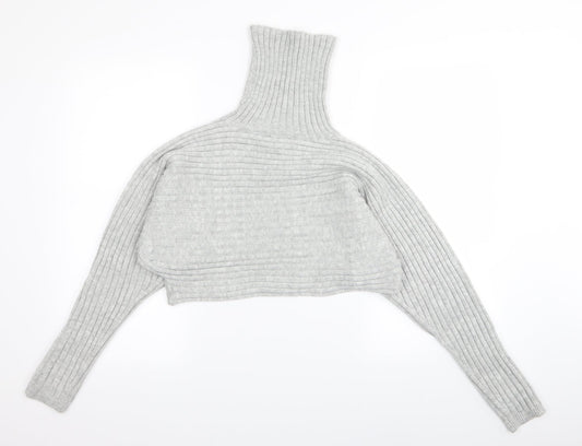 New Look Womens Grey   Pullover Jumper Size S  - crop