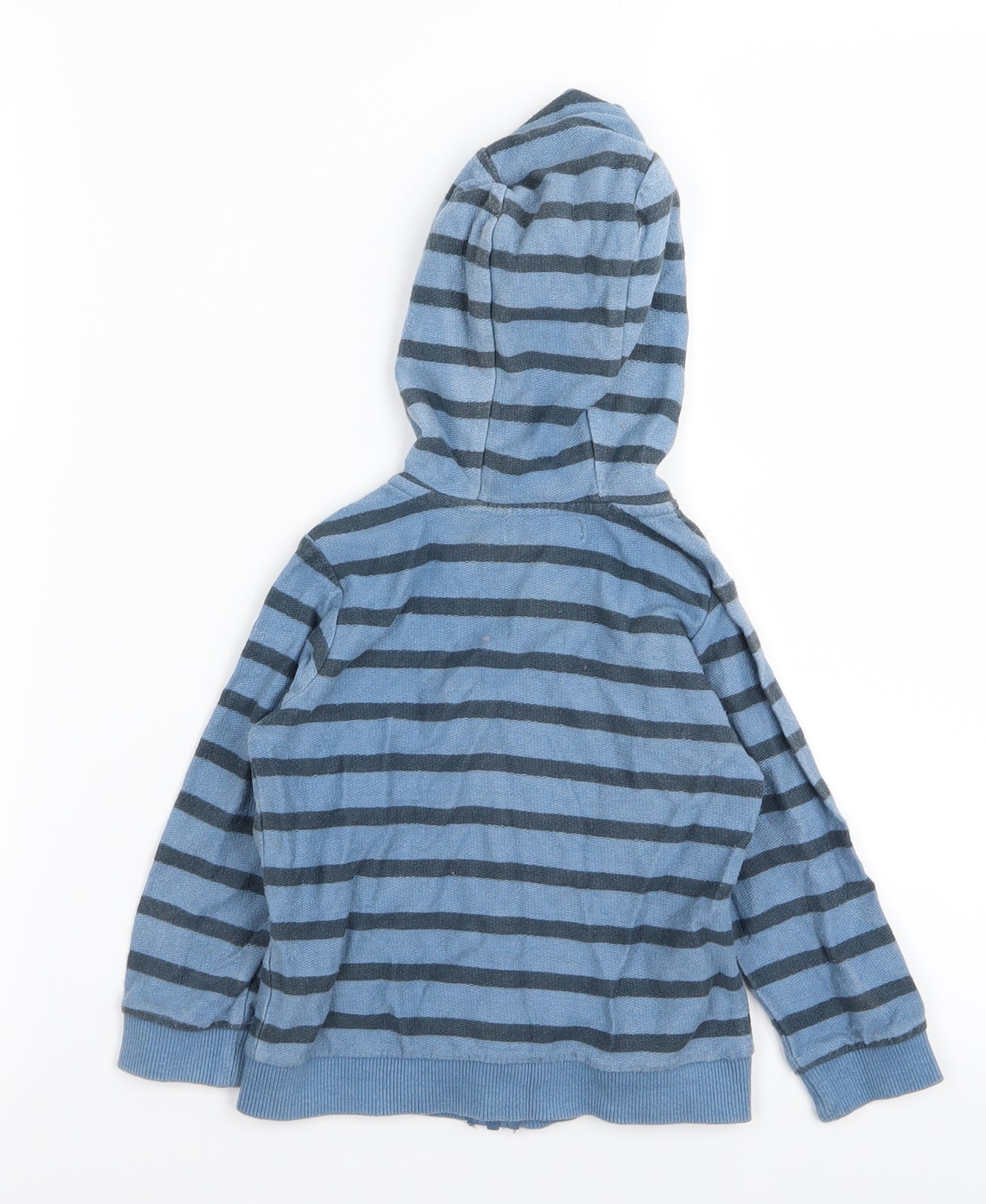 M&Co Boys Blue Striped  Full Zip Jumper Size 18-24 Months