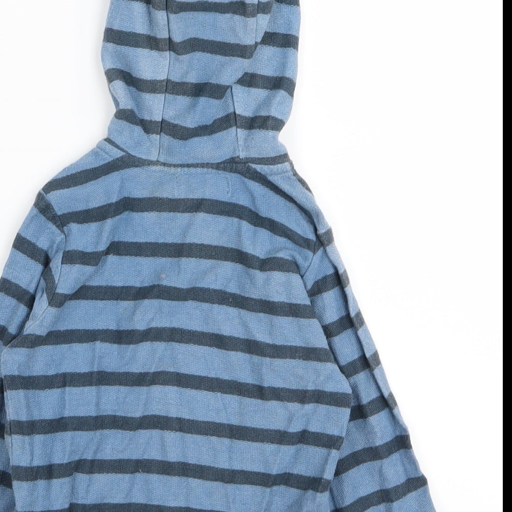 M&Co Boys Blue Striped  Full Zip Jumper Size 18-24 Months