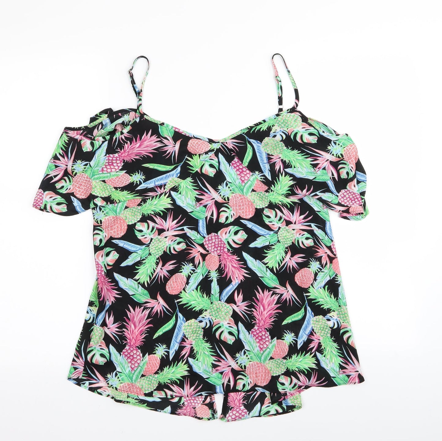 Peacocks Womens Multicoloured Floral  Basic Blouse Size 14