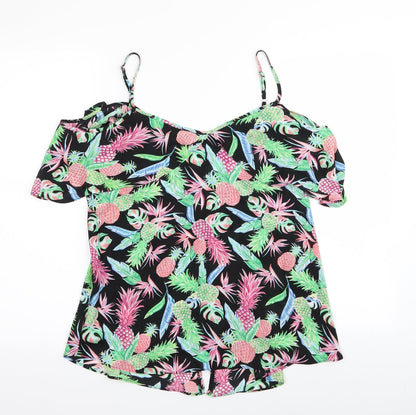 Peacocks Womens Multicoloured Floral  Basic Blouse Size 14