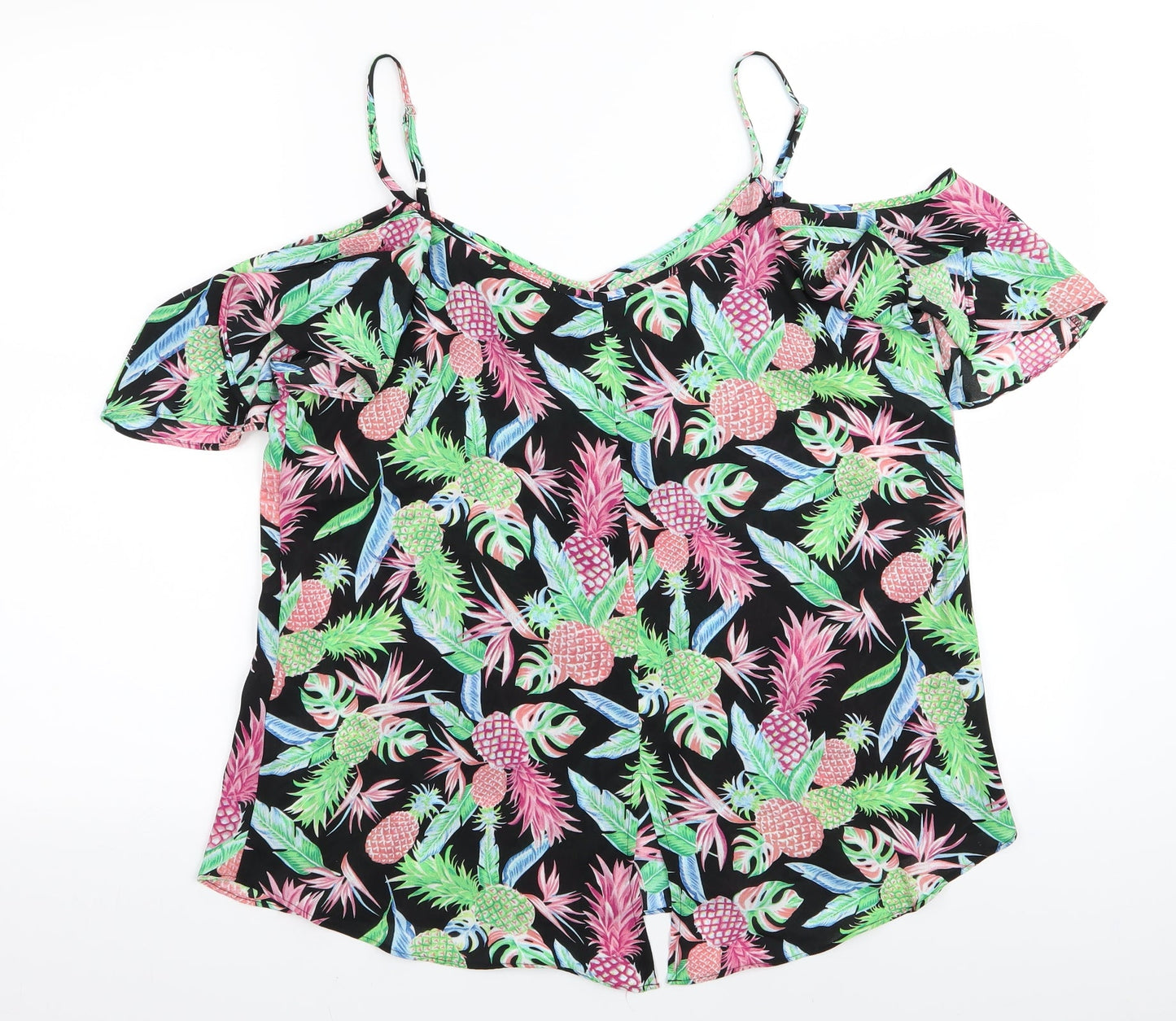 Peacocks Womens Multicoloured Floral  Basic Blouse Size 14