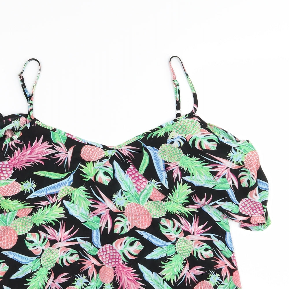 Peacocks Womens Multicoloured Floral  Basic Blouse Size 14