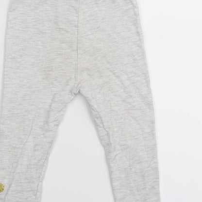 so cute Girls Grey   Jogger Leggings Size 9-12 Months  - LEGGINGS