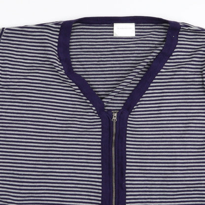 Wardrobe Womens Purple Striped  Full Zip Jumper Size 20