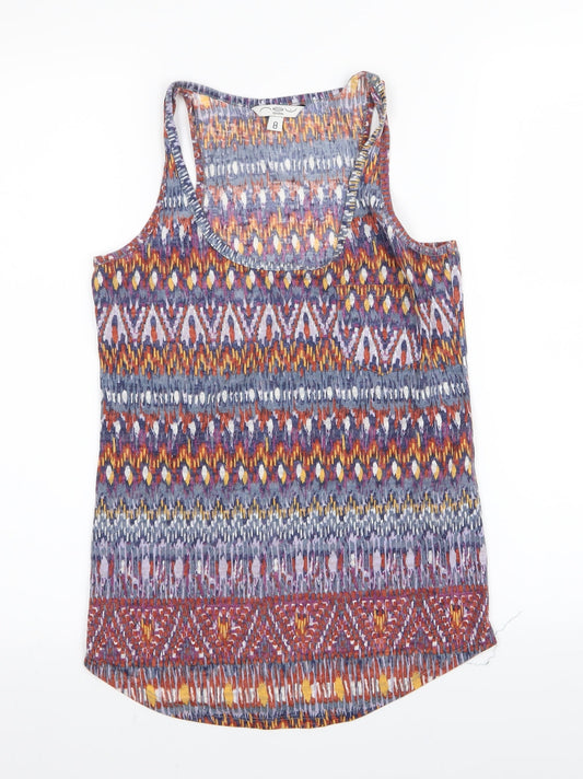 Womens UK Size 8 New Look Multicoloured Basic Tank