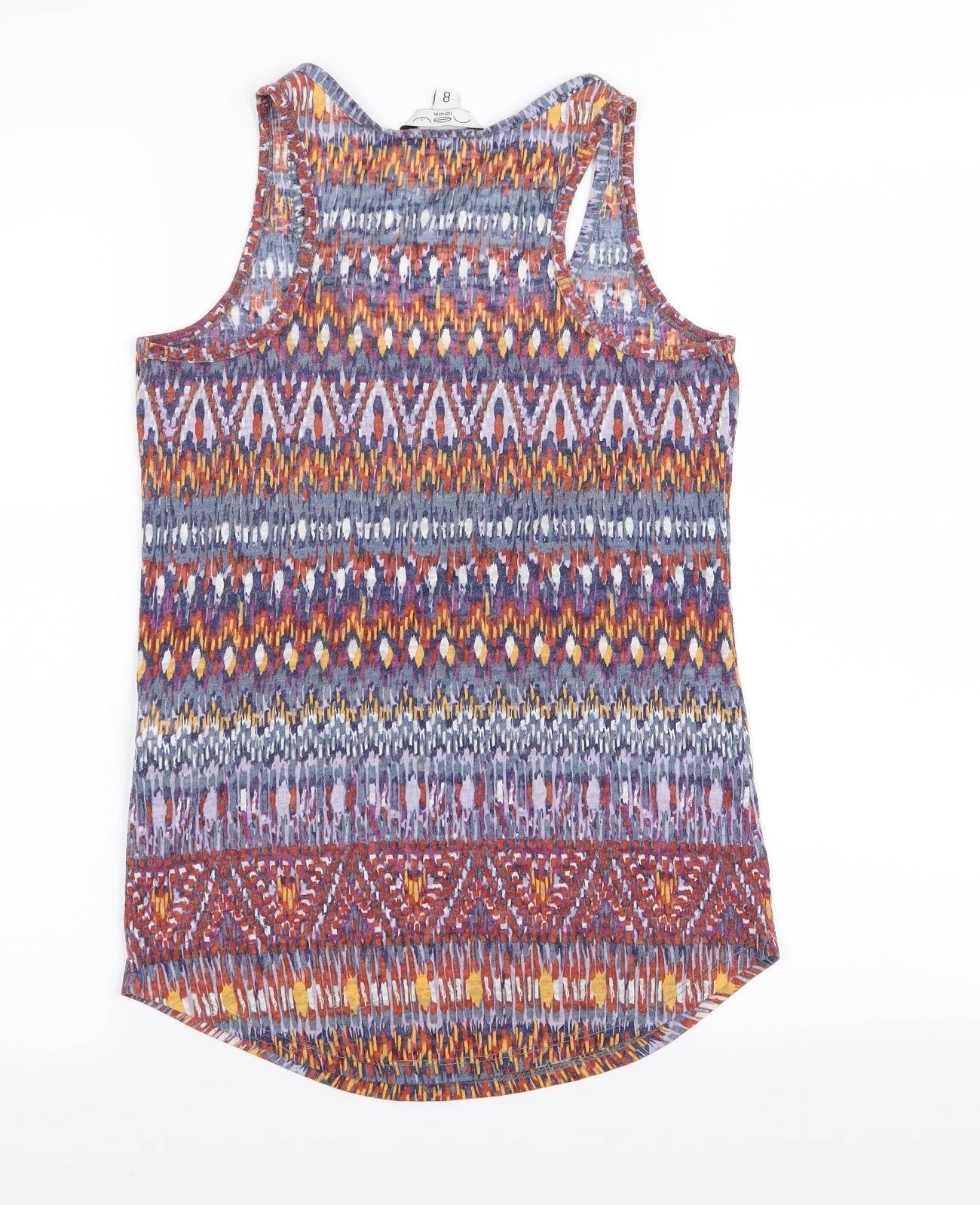 Womens UK Size 8 New Look Multicoloured Basic Tank