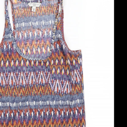 Womens UK Size 8 New Look Multicoloured Basic Tank