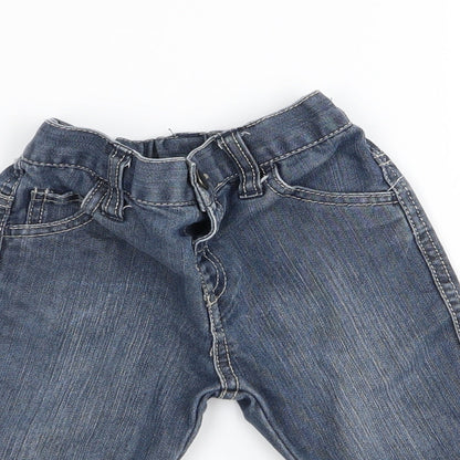 Preworn Boys Blue   Cargo Jeans Size 6-9 Months