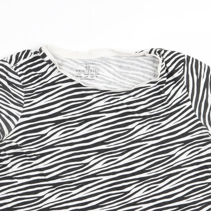 Primark Womens Multicoloured Animal Print  Basic T-Shirt Size 6