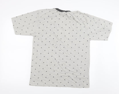 Peacocks Mens Grey Geometric   T-Shirt Size M