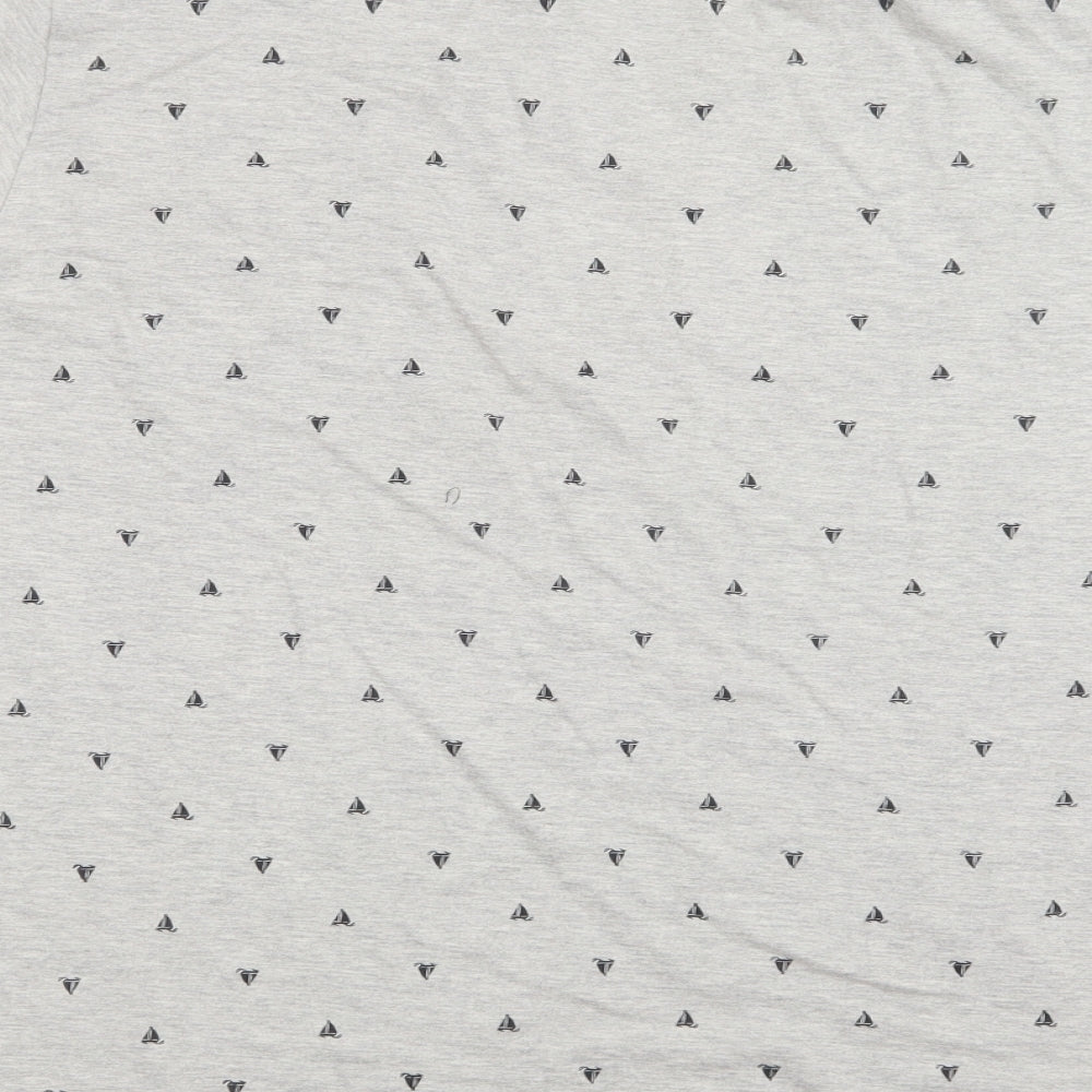 Peacocks Mens Grey Geometric   T-Shirt Size M