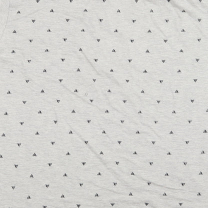 Peacocks Mens Grey Geometric   T-Shirt Size M