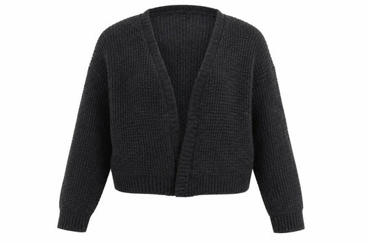 Boohoo Womens Grey  Knit Cardigan Jumper Size S