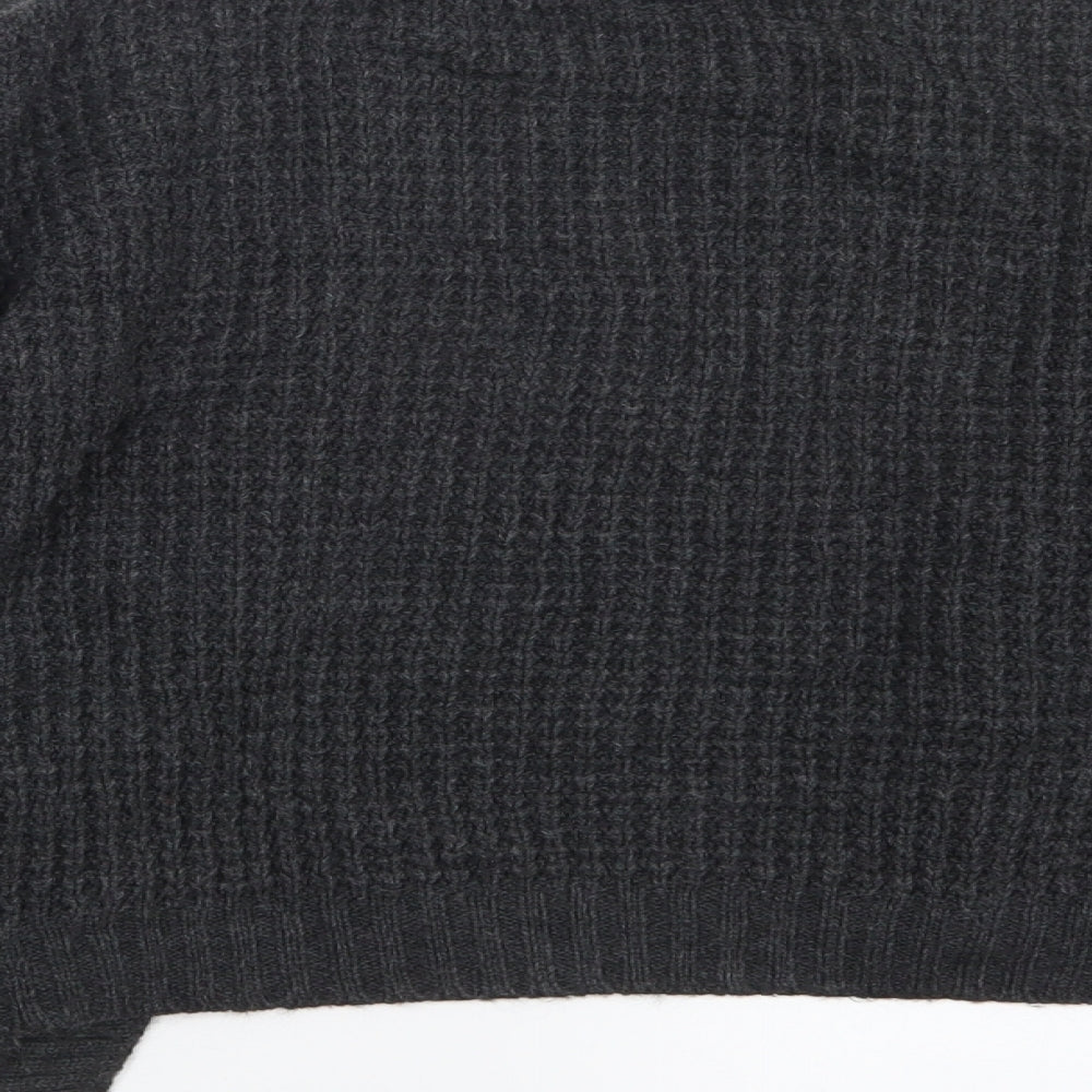 Boohoo Womens Grey  Knit Cardigan Jumper Size S