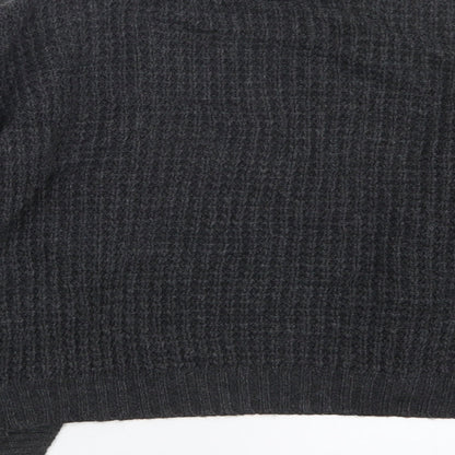 Boohoo Womens Grey  Knit Cardigan Jumper Size S