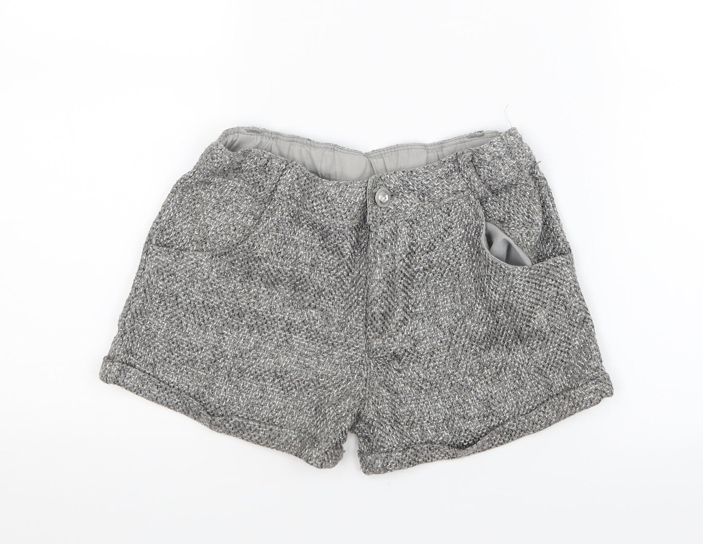 Matalan Girls Grey   Boyfriend Shorts Size 10 Years
