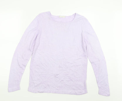 Marks and Spencer Womens Purple  Knit Pullover Jumper Size 10