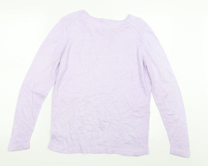 Marks and Spencer Womens Purple  Knit Pullover Jumper Size 10