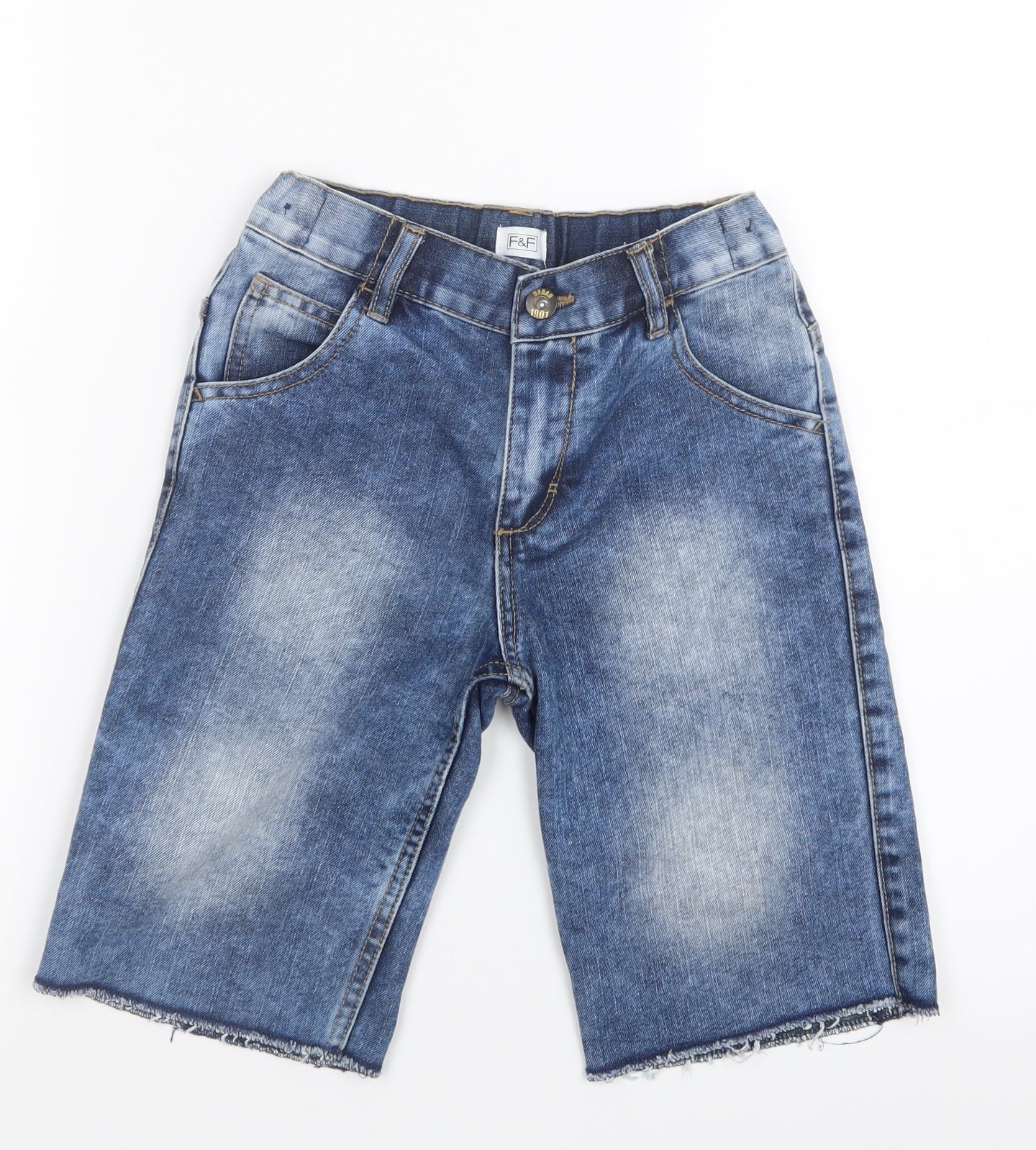 F&F Boys Blue  Denim Cropped Jeans Size 8-9 Years