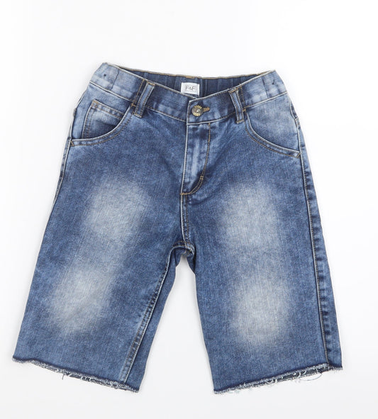 F&F Boys Blue  Denim Cropped Jeans Size 8-9 Years
