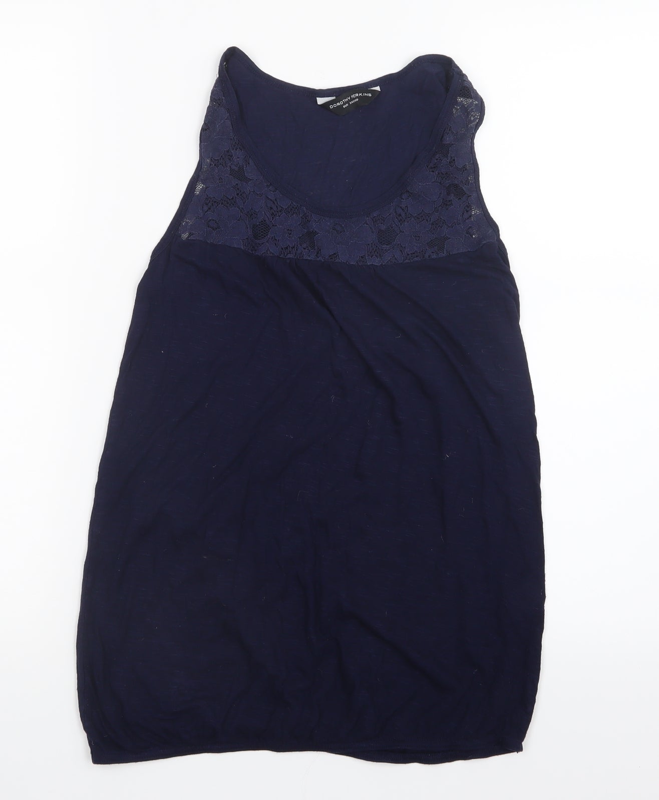 Womens UK Size 8 Dorothy Perkins Blue Basic Tank