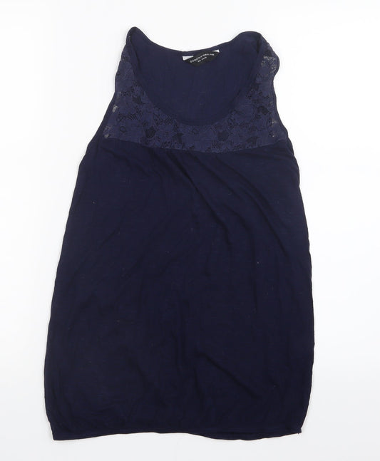 Womens UK Size 8 Dorothy Perkins Blue Basic Tank