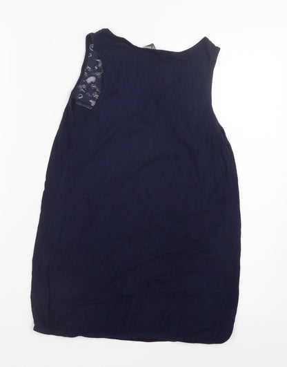 Womens UK Size 8 Dorothy Perkins Blue Basic Tank