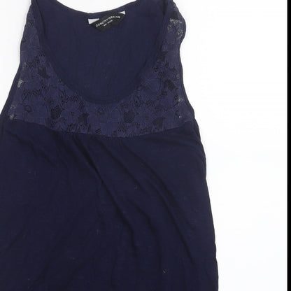Womens UK Size 8 Dorothy Perkins Blue Basic Tank