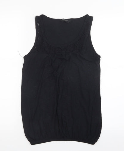 Womens UK Size 8 Dorothy Perkins Black Basic Tank