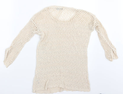 Dorothy Perkins Womens Ivory  Knit Pullover Jumper Size 6