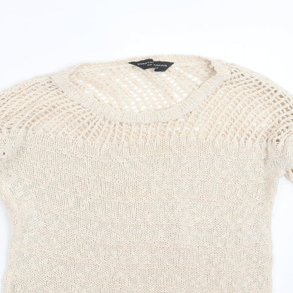 Dorothy Perkins Womens Ivory  Knit Pullover Jumper Size 6