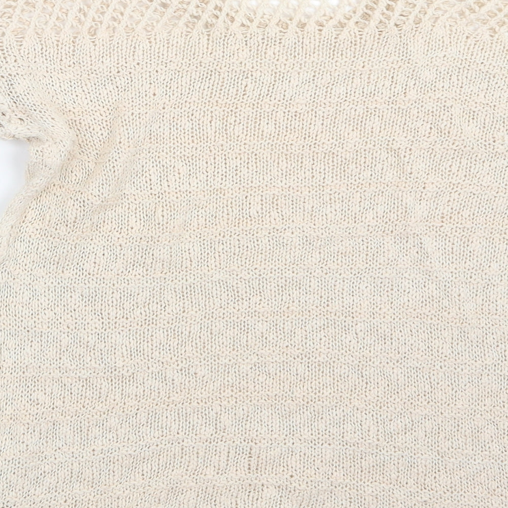 Dorothy Perkins Womens Ivory  Knit Pullover Jumper Size 6