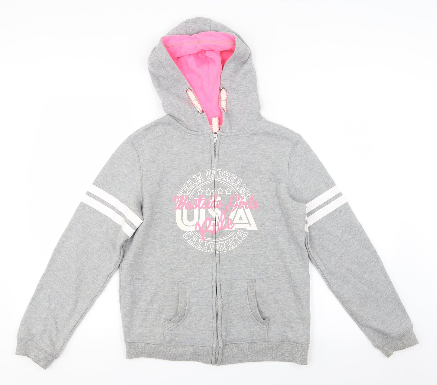 Young Dimension Girls Grey   Full Zip Hoodie Size 12-13 Years