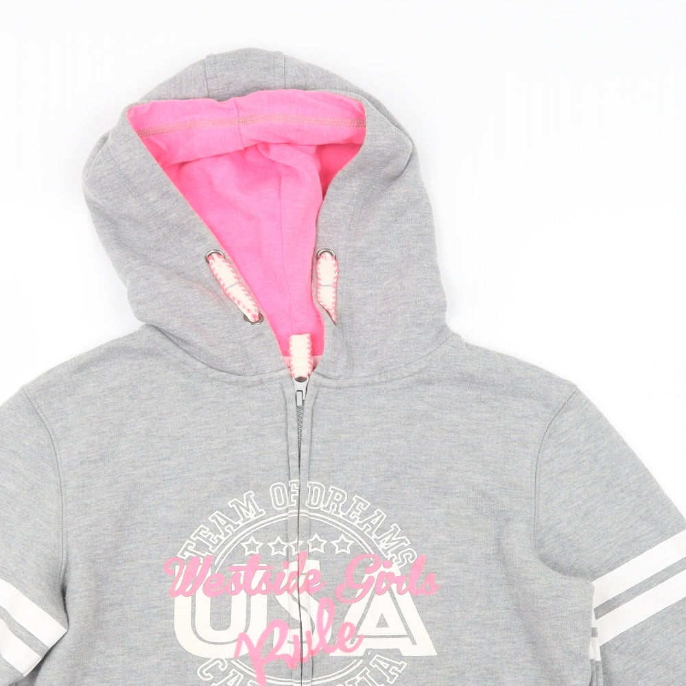 Young Dimension Girls Grey   Full Zip Hoodie Size 12-13 Years