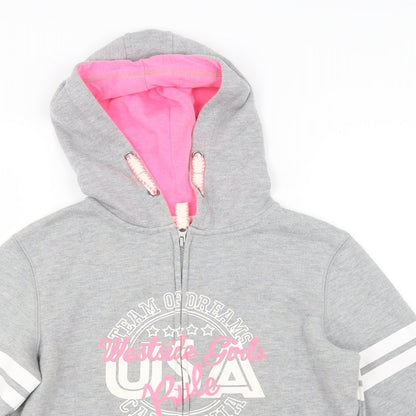 Young Dimension Girls Grey   Full Zip Hoodie Size 12-13 Years