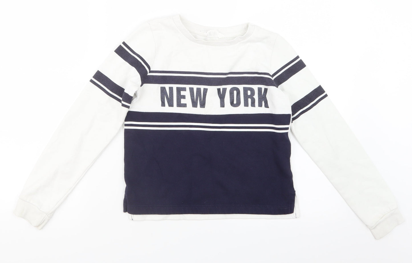 H&M Girls White   Pullover Jumper Size 9-10 Years