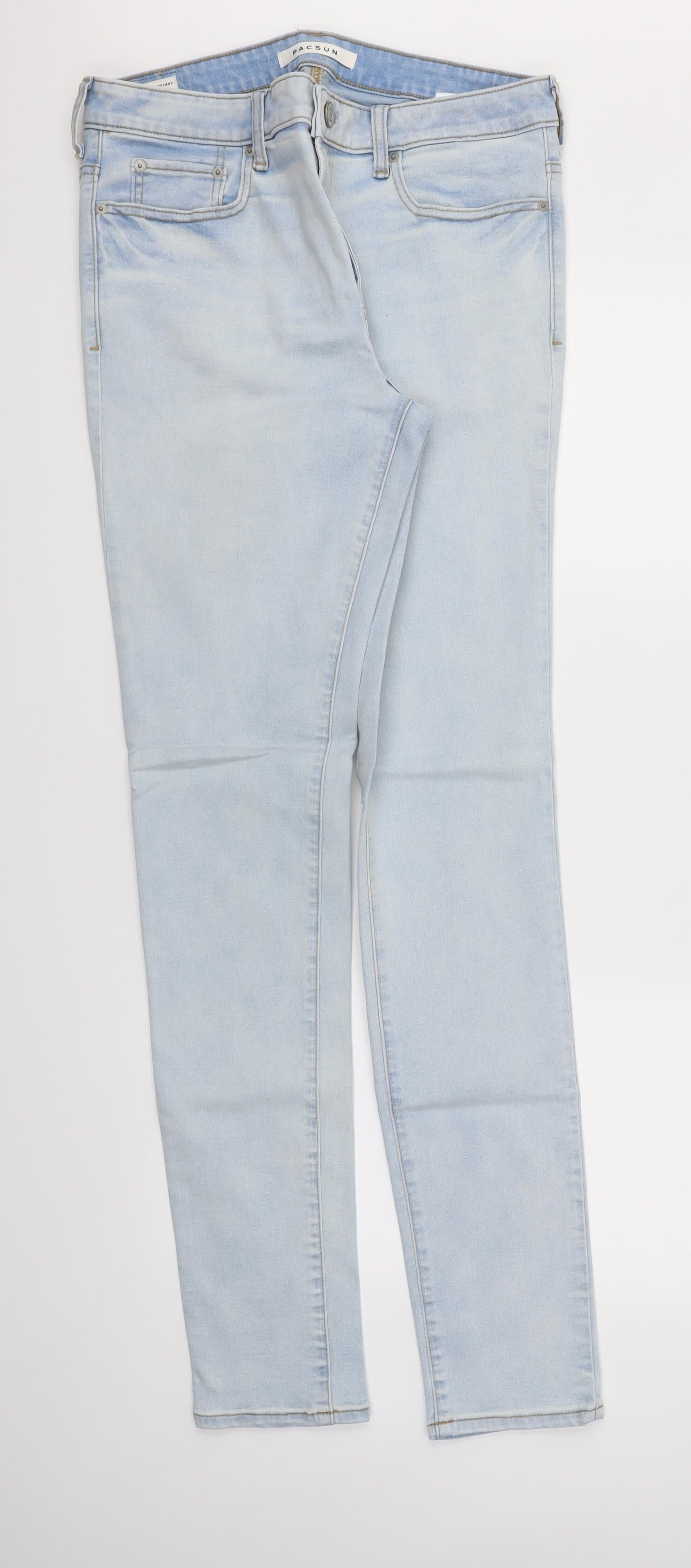 Womens UK Size 32 pacsun Regular Fit Skinny Blue Jeans
