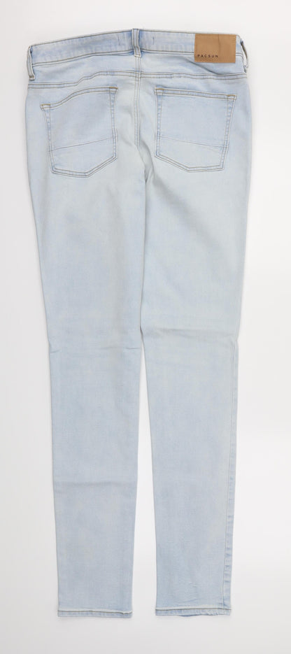 Womens UK Size 32 pacsun Regular Fit Skinny Blue Jeans