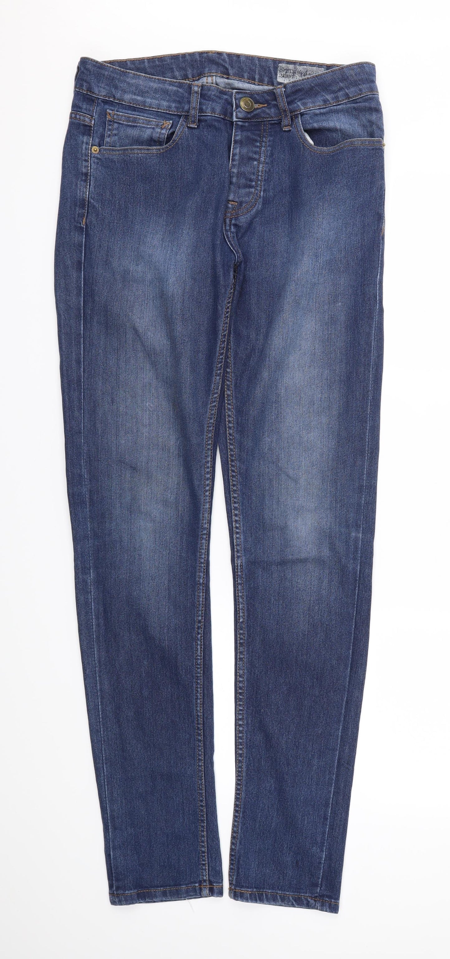 Womens UK Size 32 in Preworn Regular Fit Skinny Blue Jeans