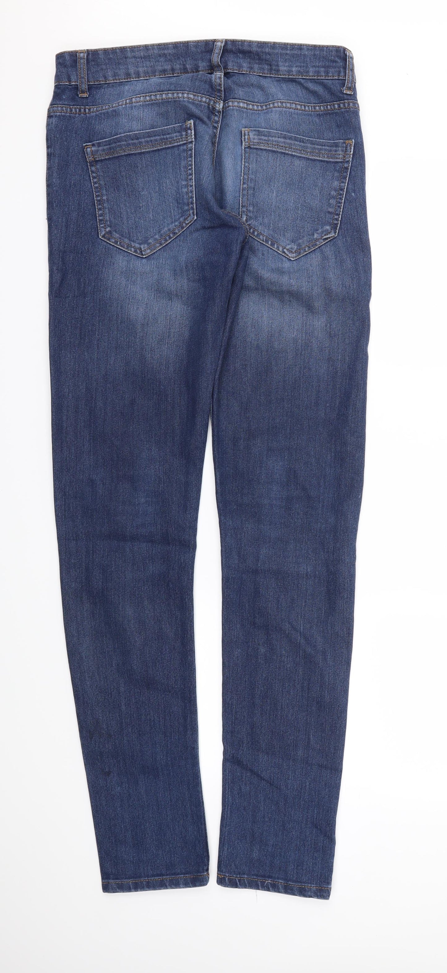 Womens UK Size 32 in Preworn Regular Fit Skinny Blue Jeans